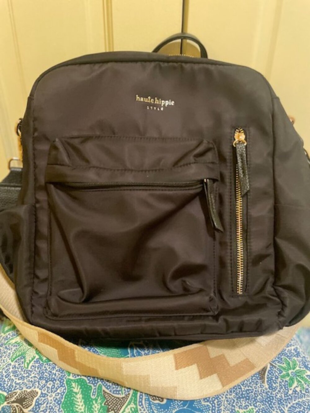 Haute Hippie Style On-the-Go Backpack Bag Black Worn Once!
